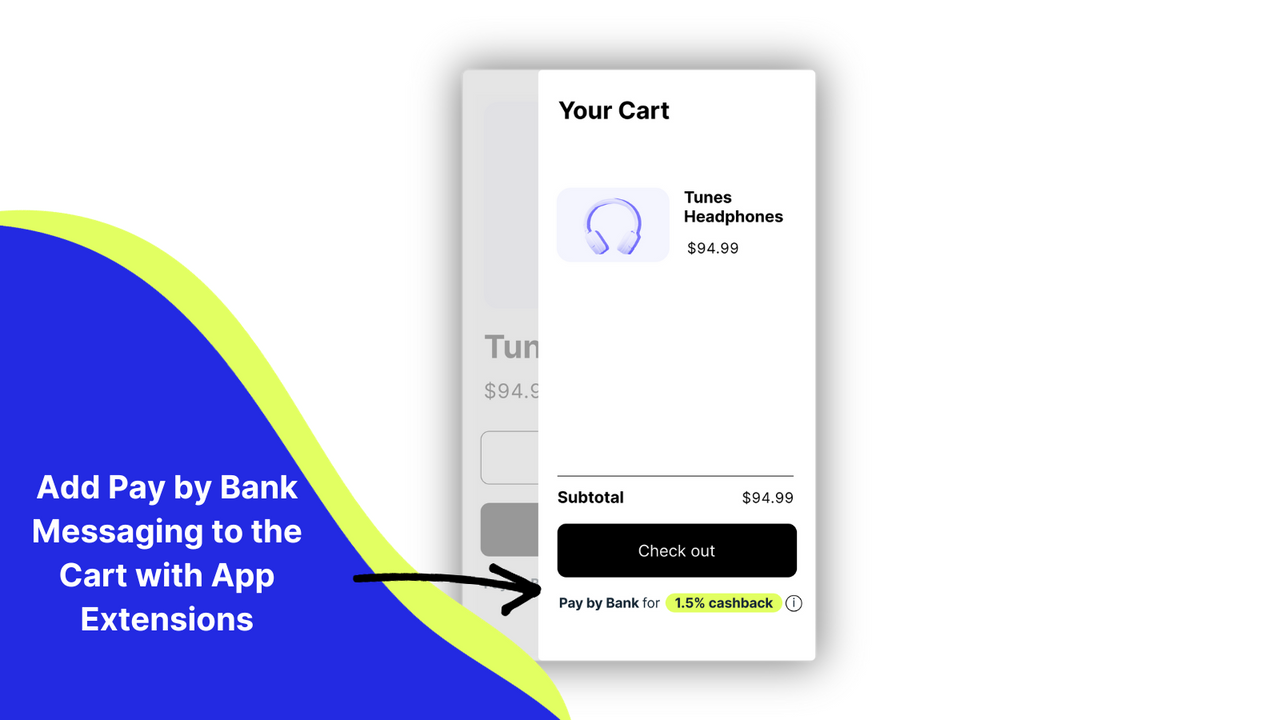 Add Pay by Bank banner to the Cart with App Extensions