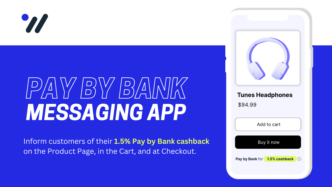 Pay by Bank Messaging Screenshot