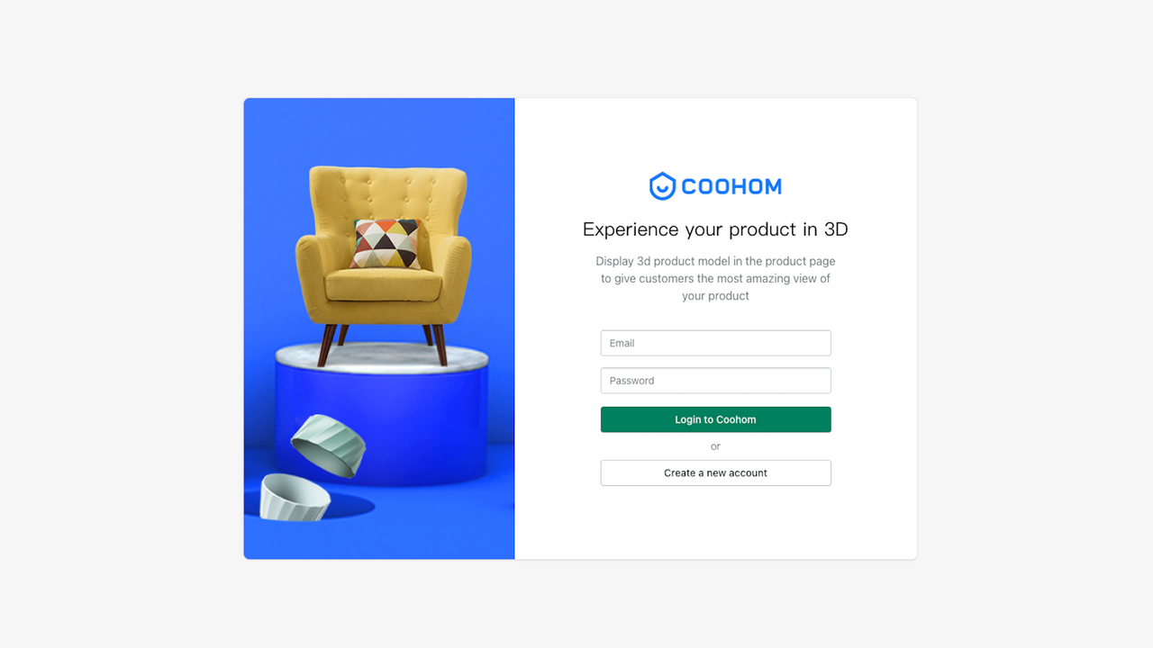 Use Coohom account to login as Coohom user