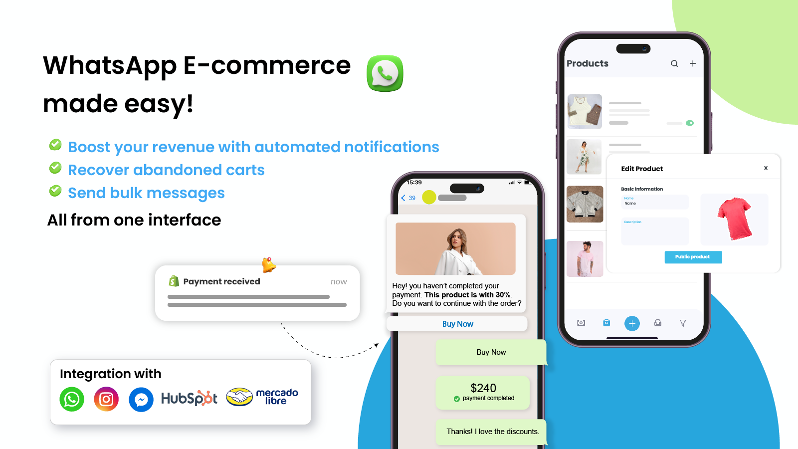 E-commerce op WhatsApp is eenvoudig! 