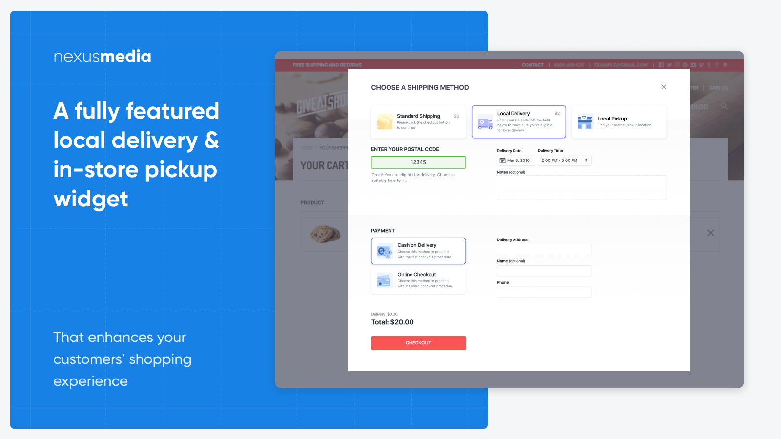 Add local delivery and pickup (takeout) to your store