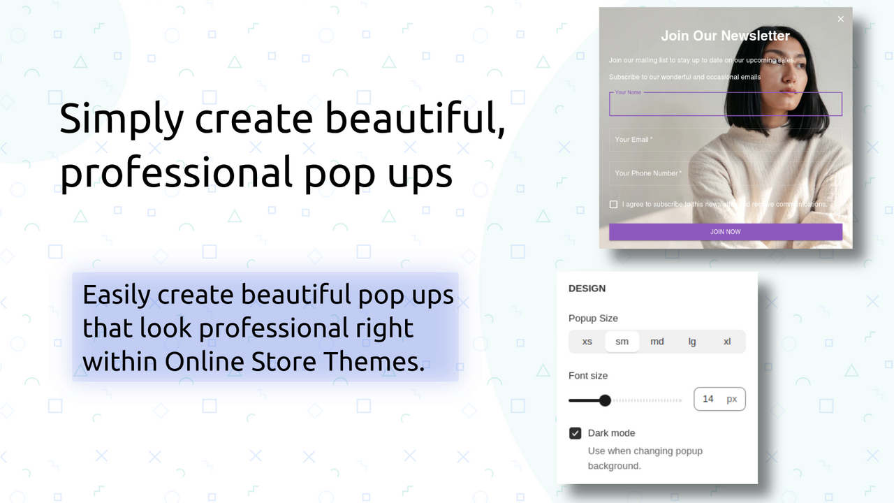 Crea simplemente popups hermosos y profesionales