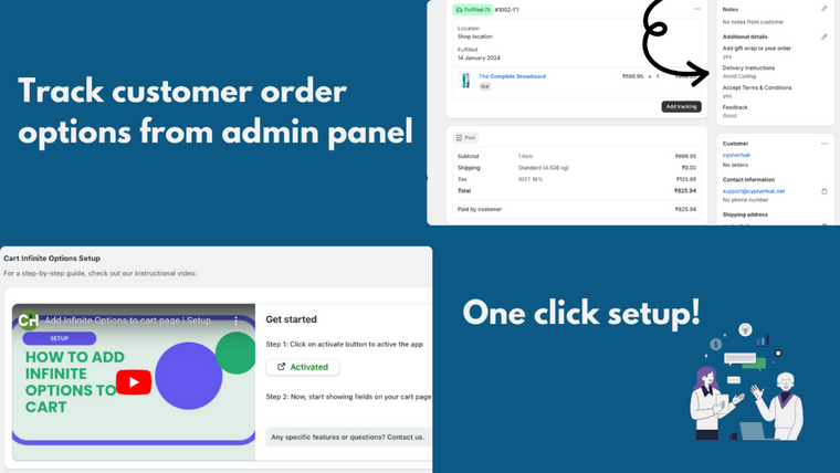 Cypher Cart Option & Surcharge Screenshot