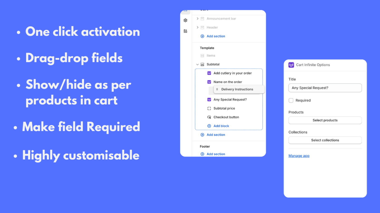 Cypher Cart Option & Surcharge Screenshot