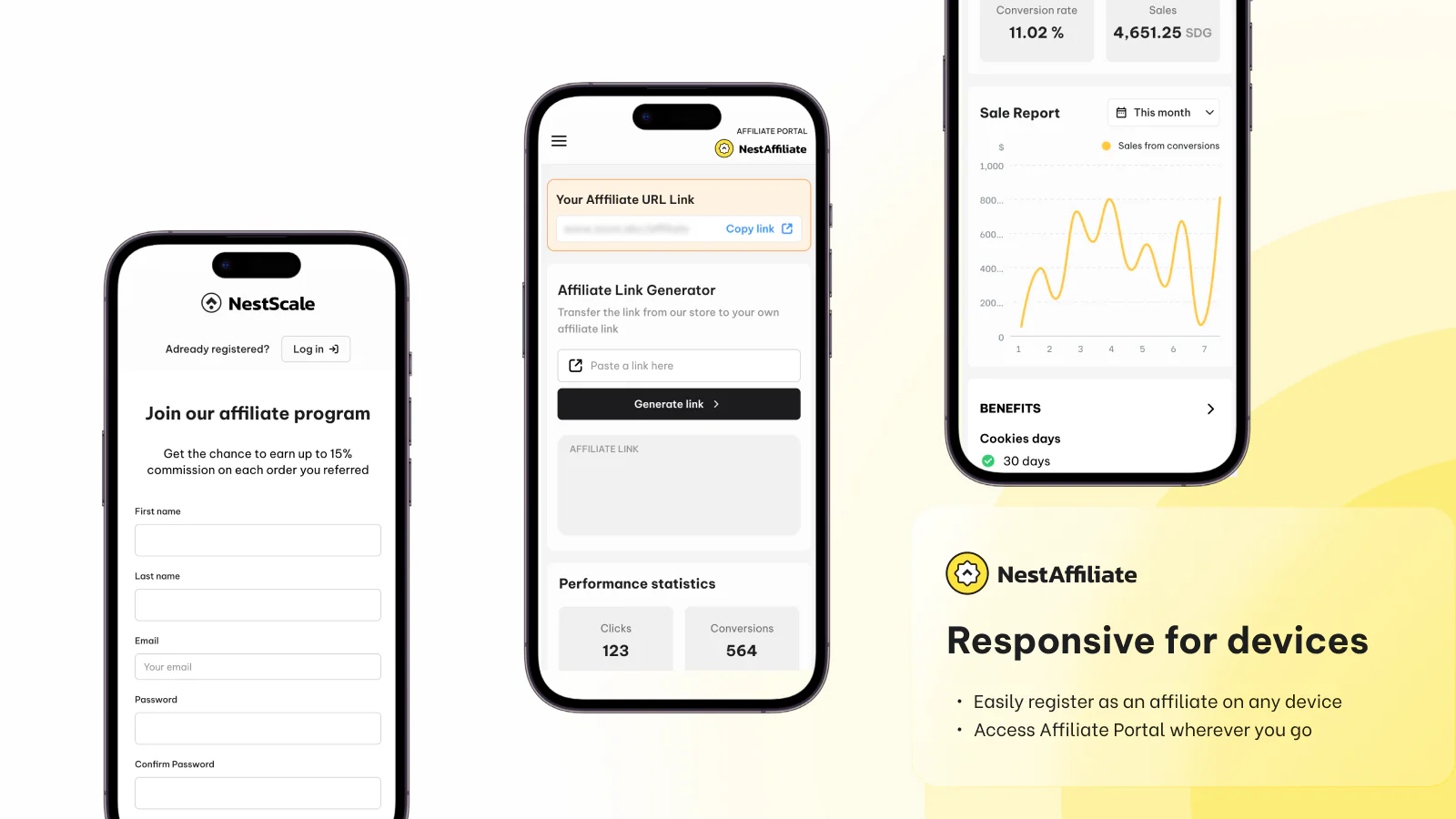 Mobilresponsiv affiliate-portal