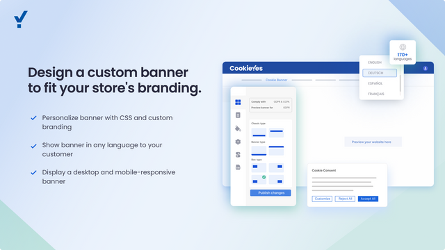 CookieYes Cookie-Zustimmungs-App-Dashboard