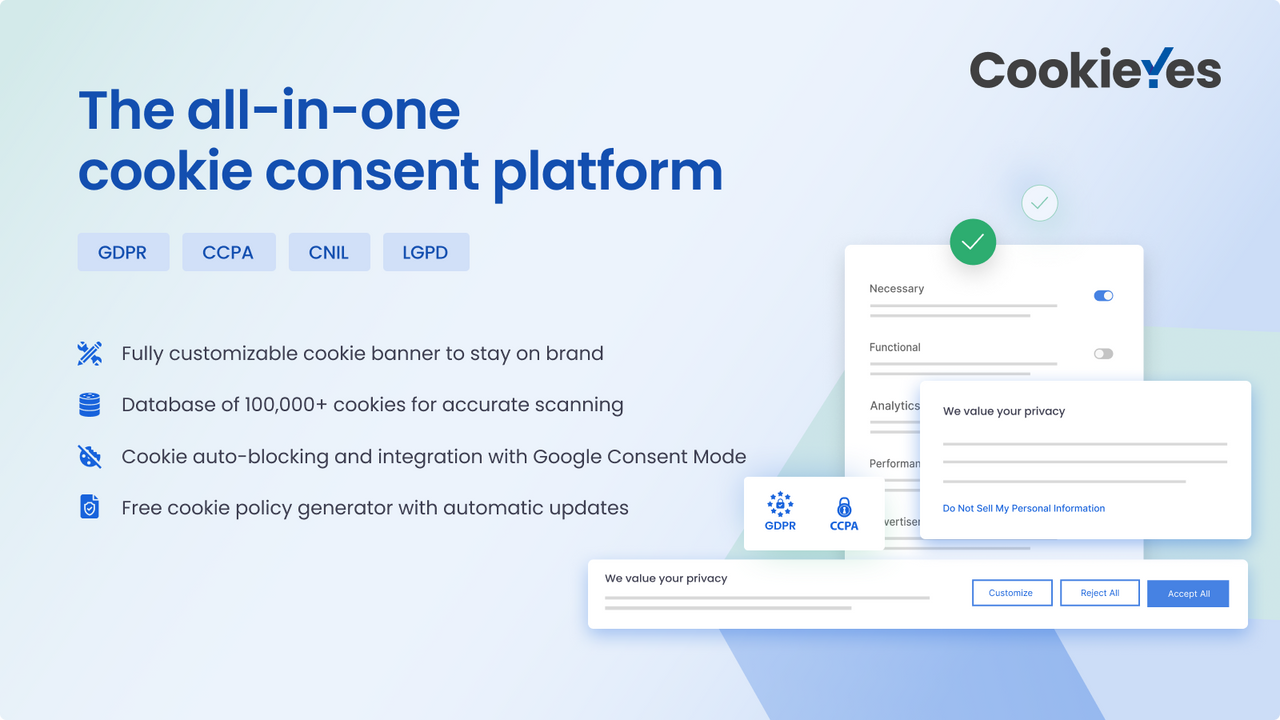 All-in-one cookie consent platform