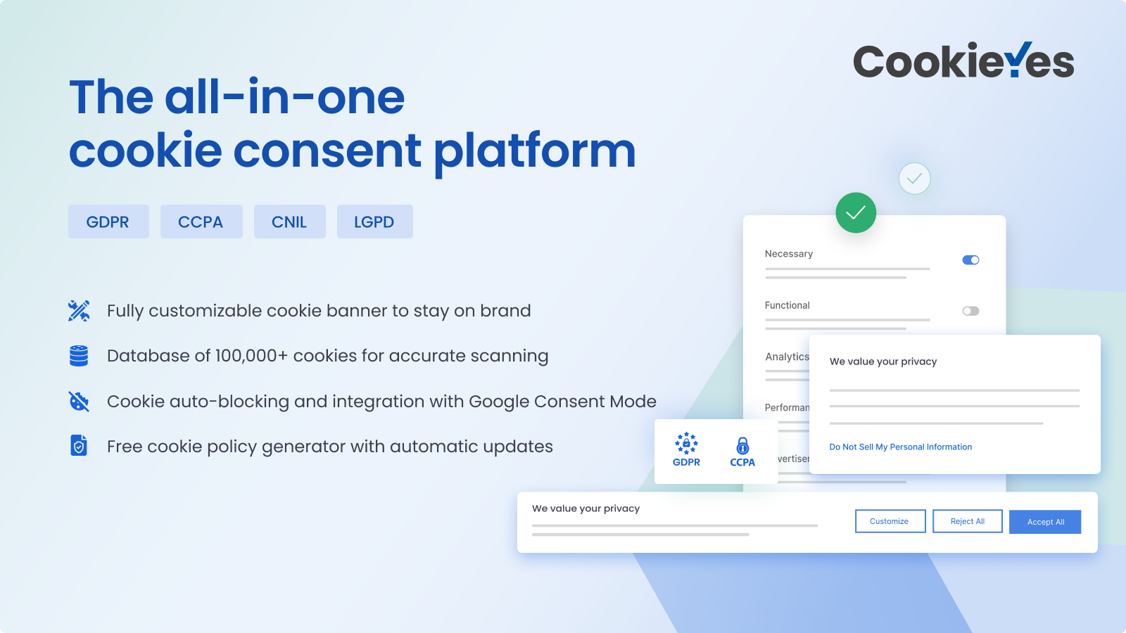 Plateforme de consentement aux cookies tout-en-un