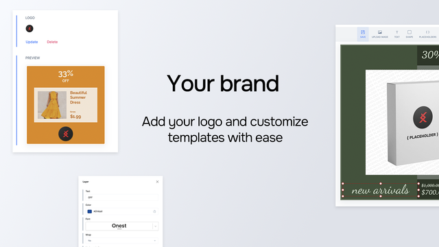 Your brand - fully customizable posts