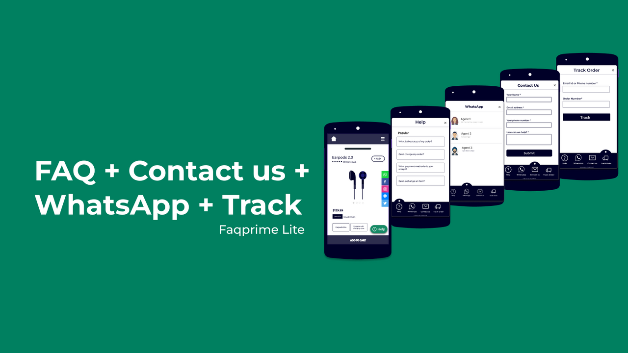 Faqprime Lite | All-in-one support app til e-handelsbutikker