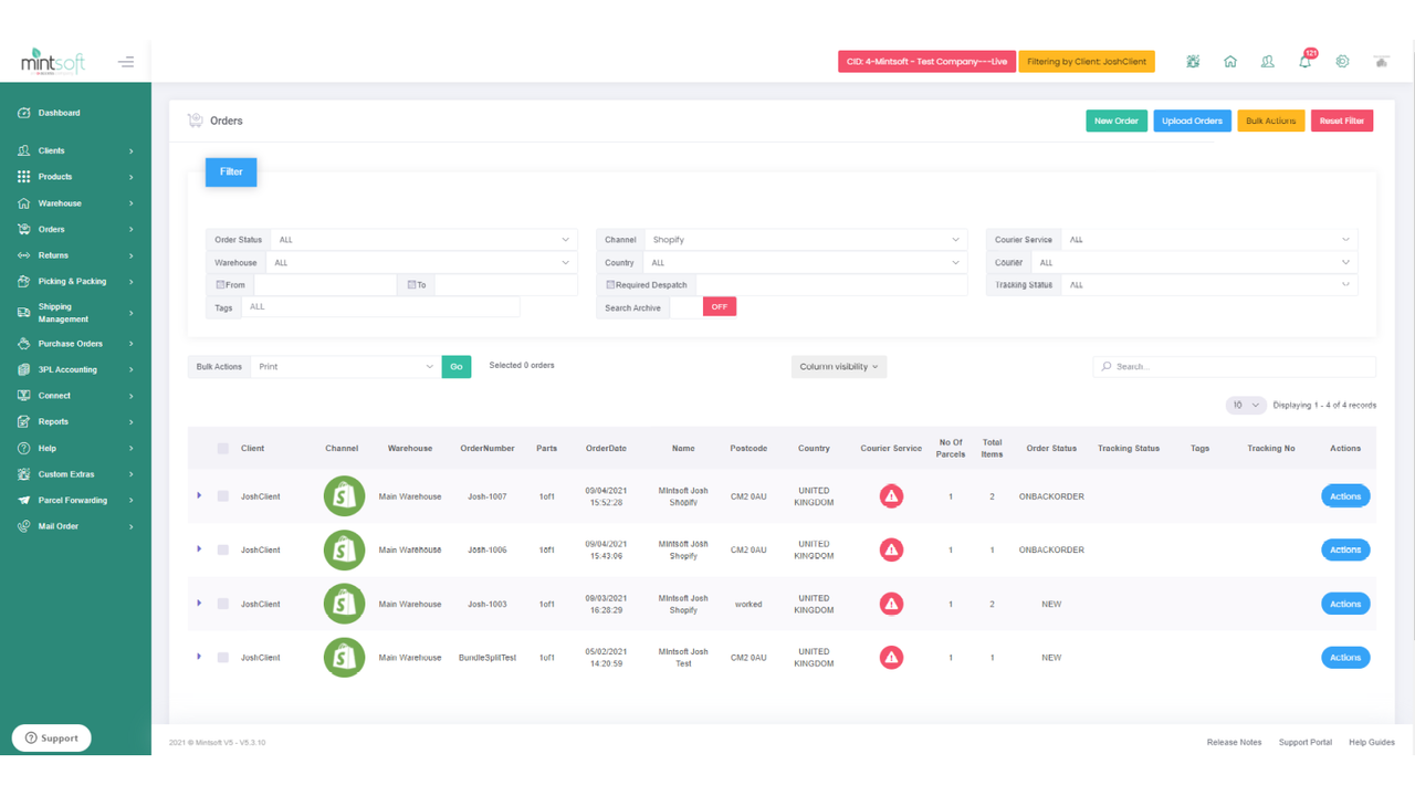 Order Overview