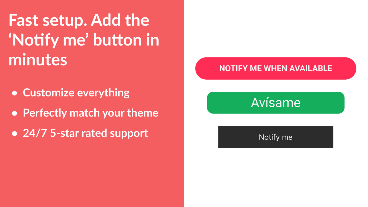 Add the Notify me button in minutes