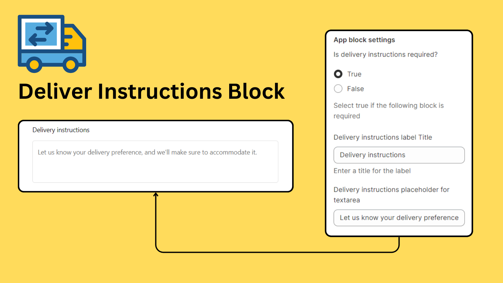 TSS Checkout Customization - Instruction de livraison