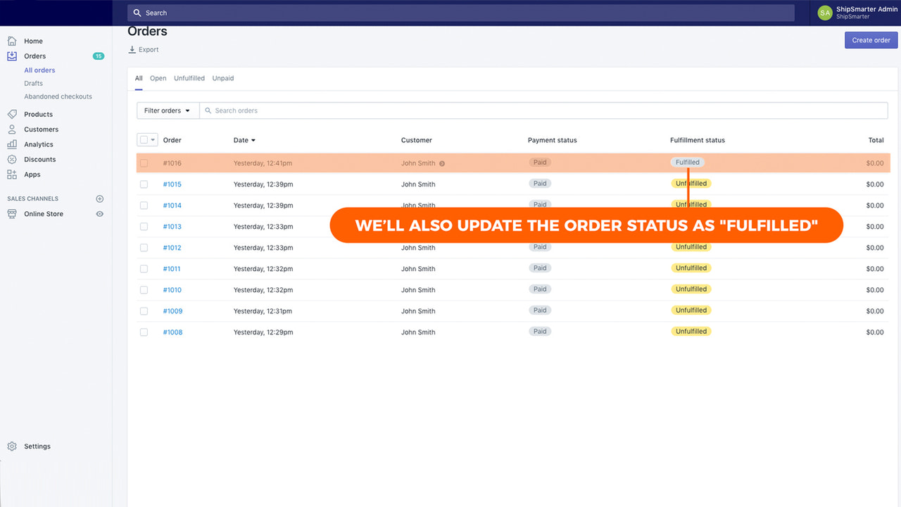 Tracking info will sync with your store & fulfill your orders