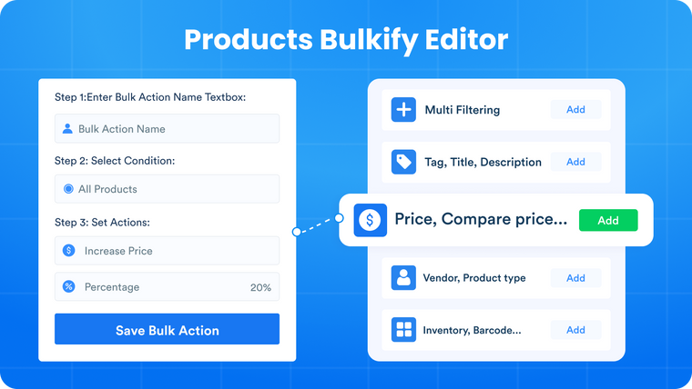 Products Bulkify Editor Screenshot