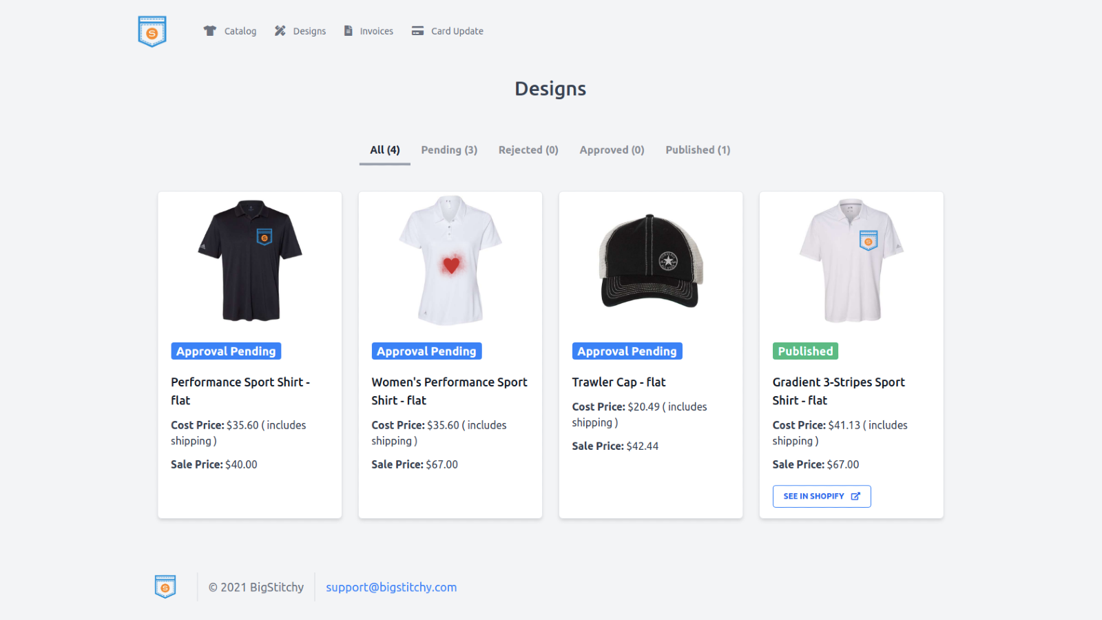 Designs Page