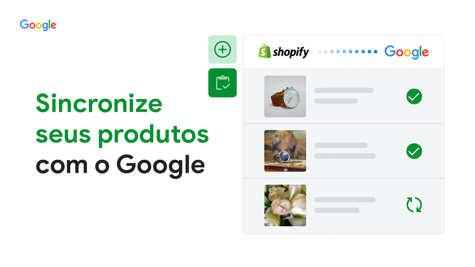 Exemplo de sincronização de produtos do Shopify com o Google