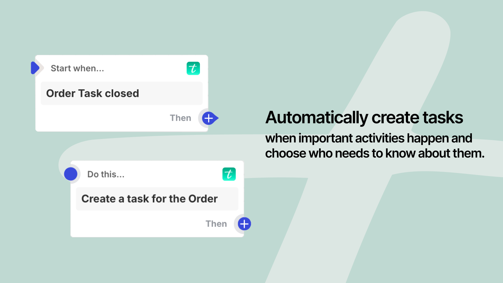 Create tasks with our Shopify Flow triggers and actions