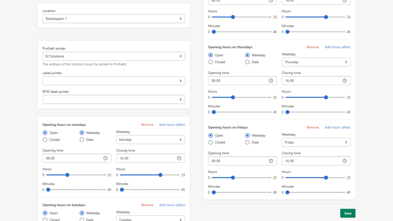 Página do aplicativo para adicionar novo local