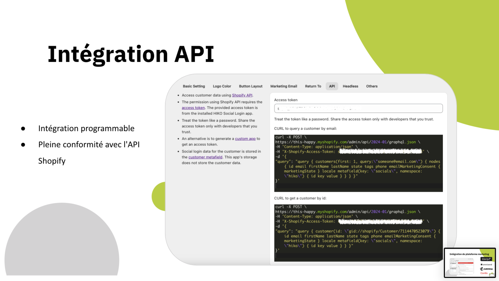 Intégration API