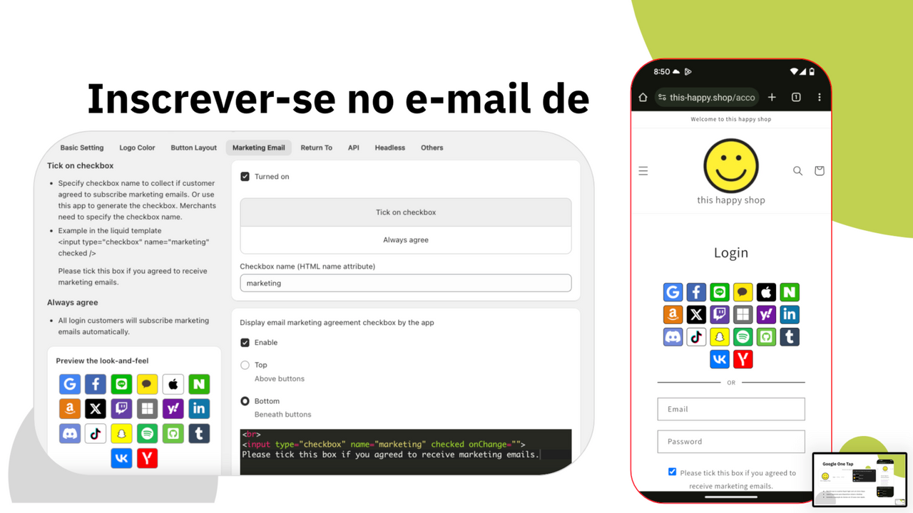 Assinar e-mail de marketing