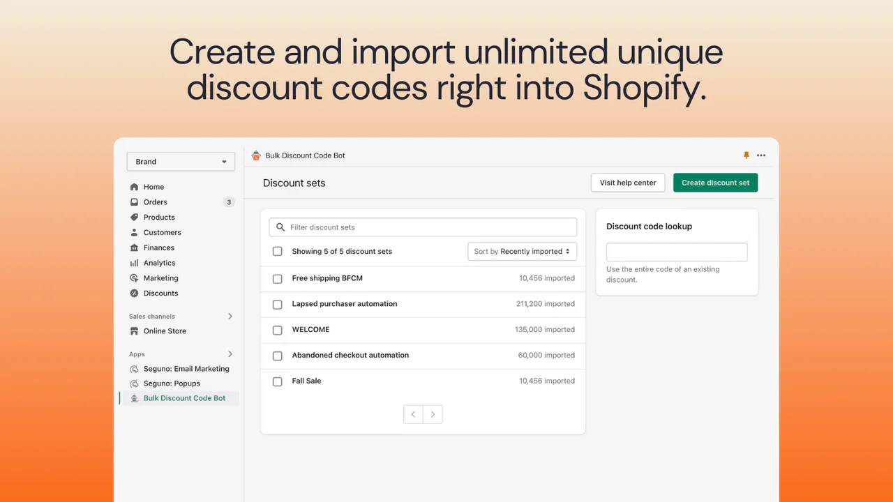 Bulk Discount Code Bot - The bulk discount code generator app for