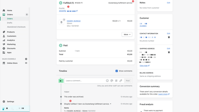 Informations de suivi mises à jour automatiquement