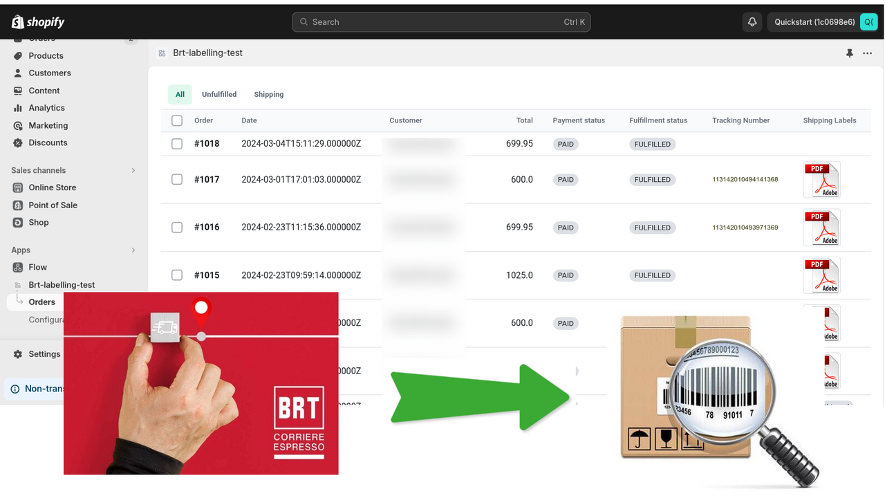 Bartolini Labelling Screenshot