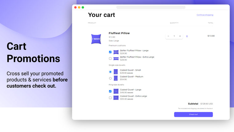 Upsell and Cross Sell ‑ Wave Screenshot