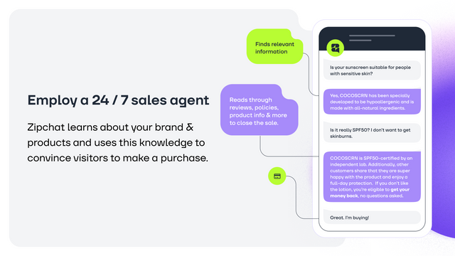 Employ a 24/7 sales agent