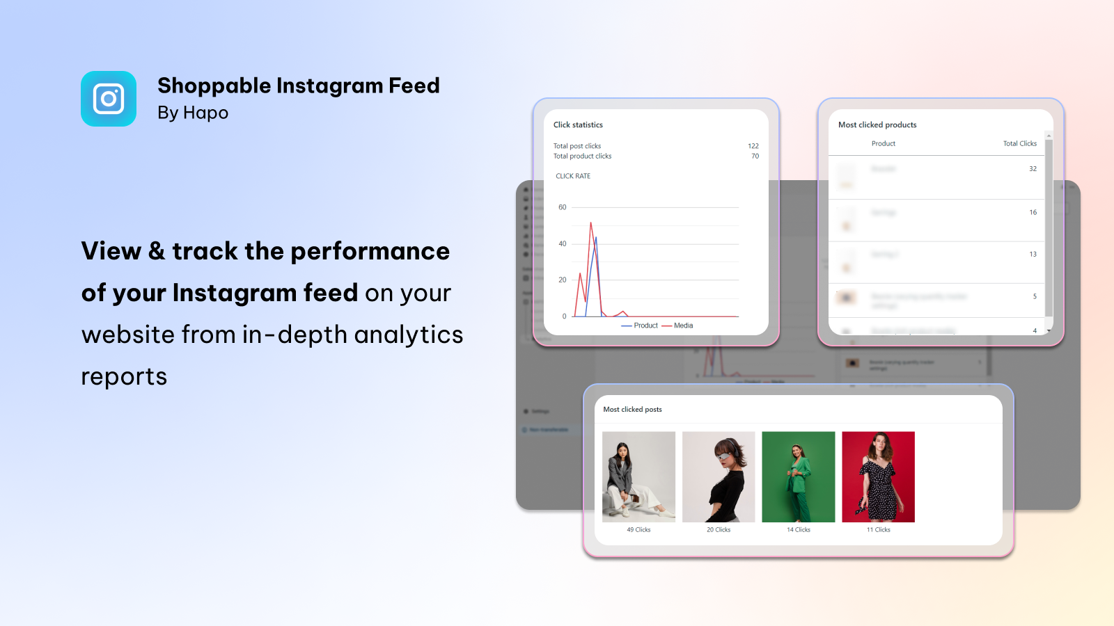 View & track the performance of your Instagram feed on your webs