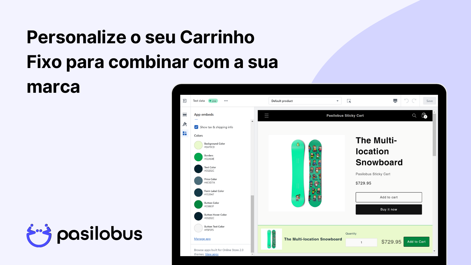 personalizável pasilobus carrinho fixo