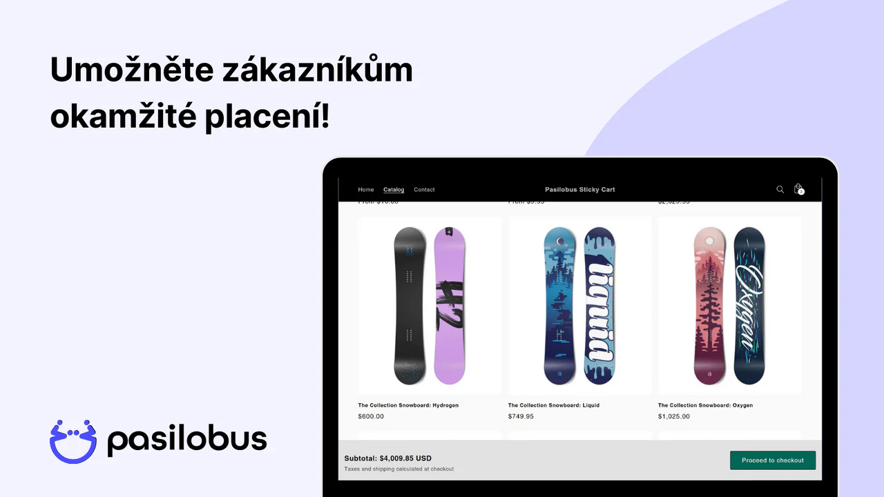 okamžité placení s pasilobus lepící košík