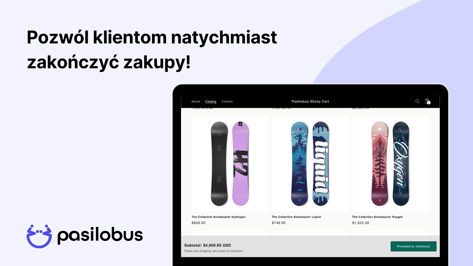 natychmiastowe zakupy z pasilobus lepka koszyk