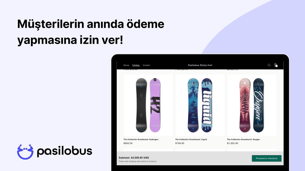 pasilobus yapışkan sepet ile anında ödeme