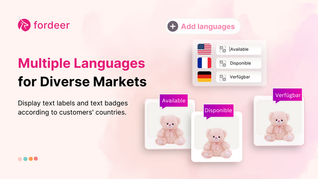 Flera språk Etiketter och Märken