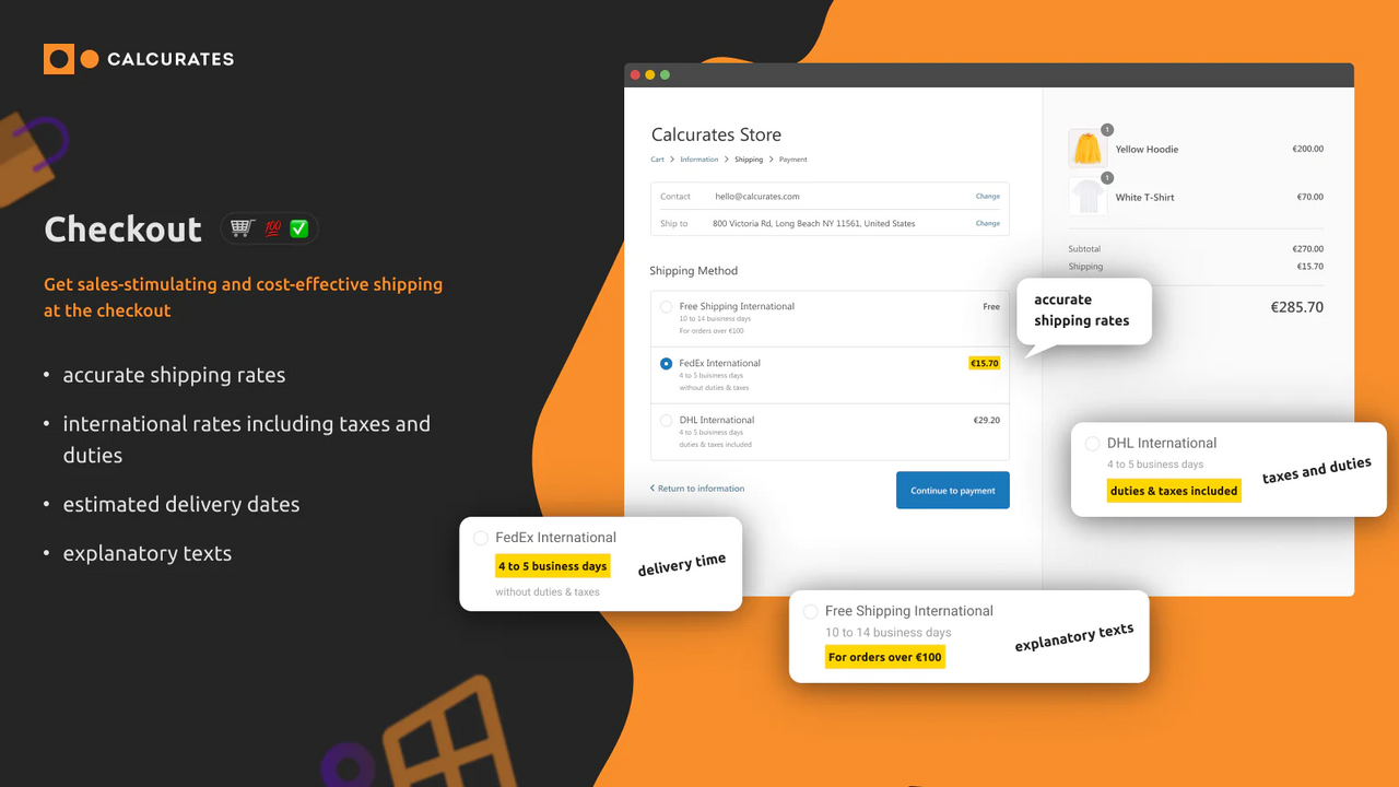 Calcurates: Accurate Shipping - Real-Time Rates, Rules, Delivery Dates, Tax  and Duties