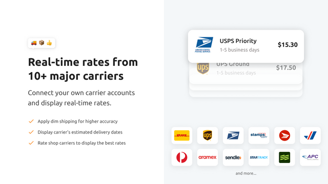 Calcurates: tarifas de envío en tiempo real de todos los transportistas principales