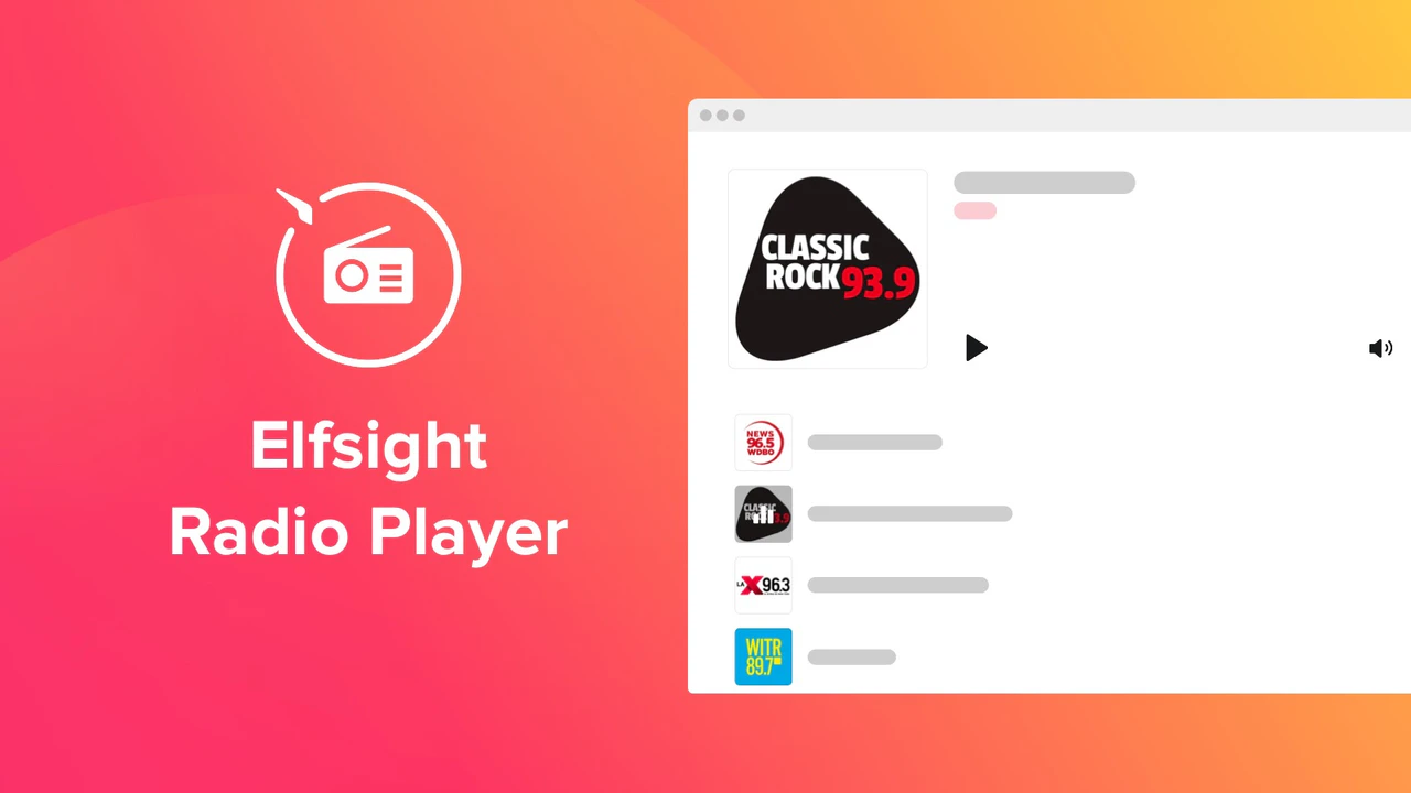 Radio Player para Shopify por Elfsight