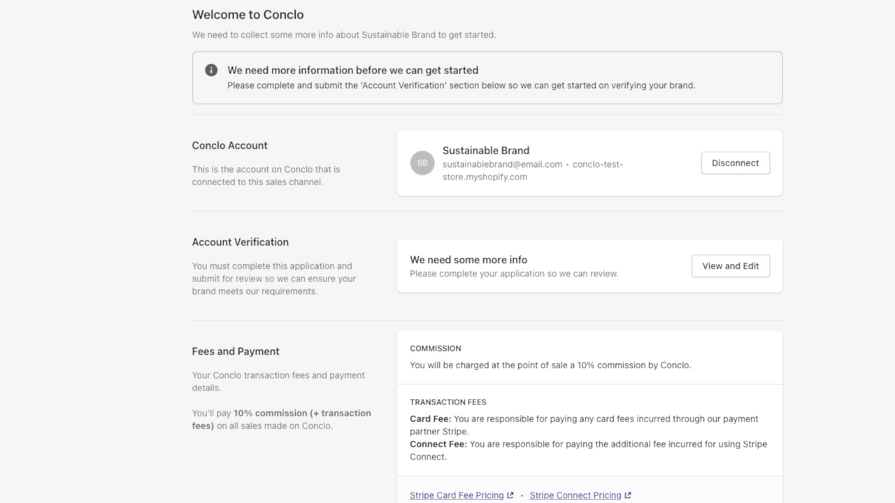 The sales channel dashboard