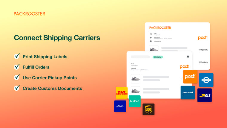 Packrooster Shipping Screenshot