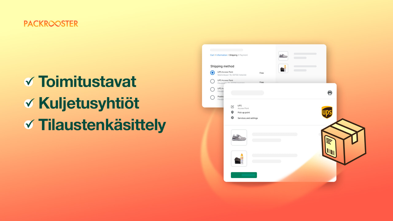 Dynaamiset toimitustavat ja noutopisteet Shopify-kauppaasi