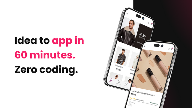 Från idé till app på en timme. Ingen kodning krävs.