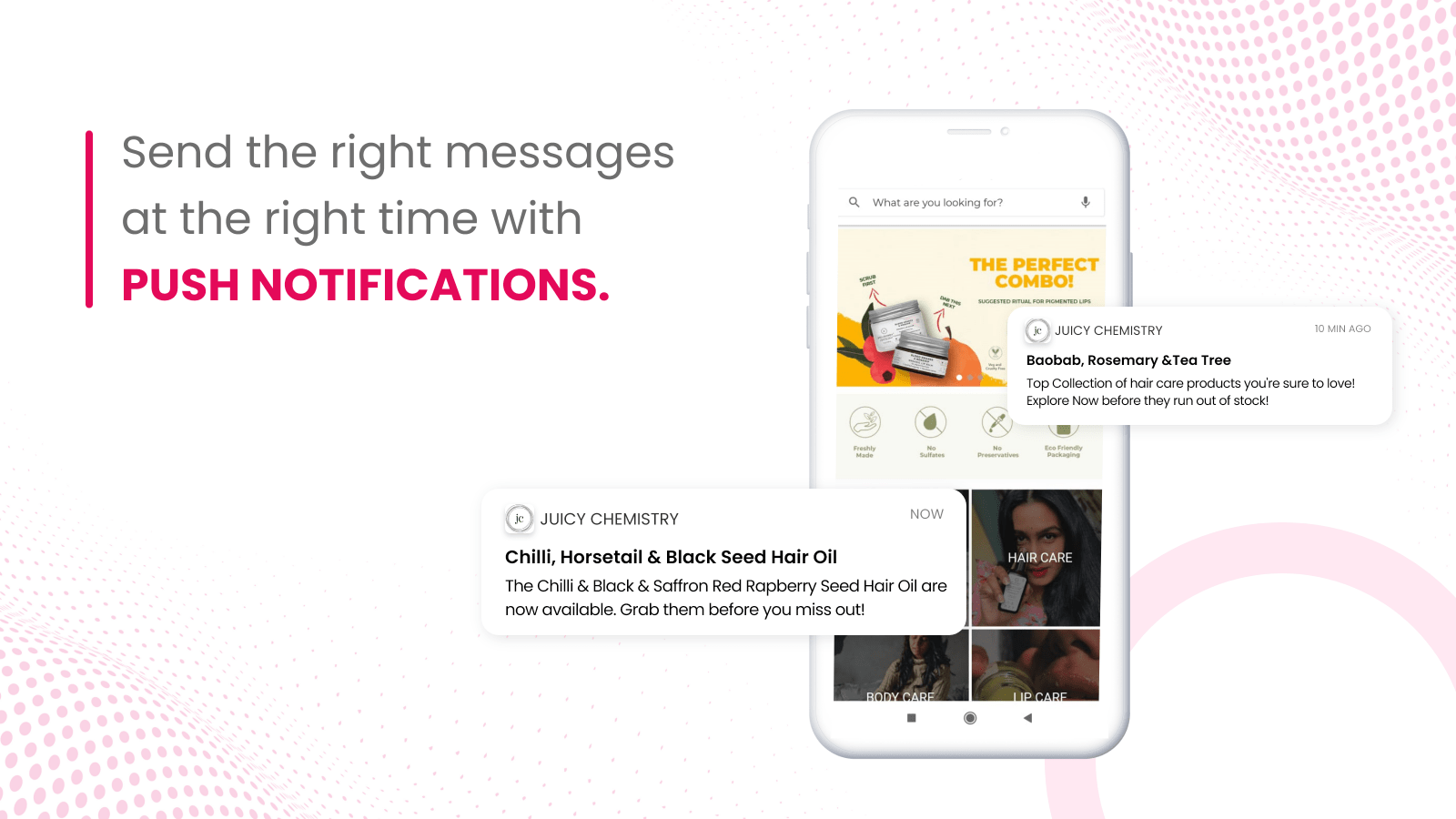 Send the right messages at the right time with push notification