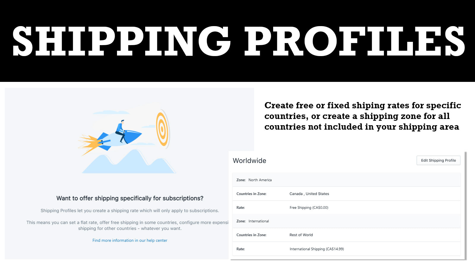 Create free or fixed shipping rates exclusive to subscriptions