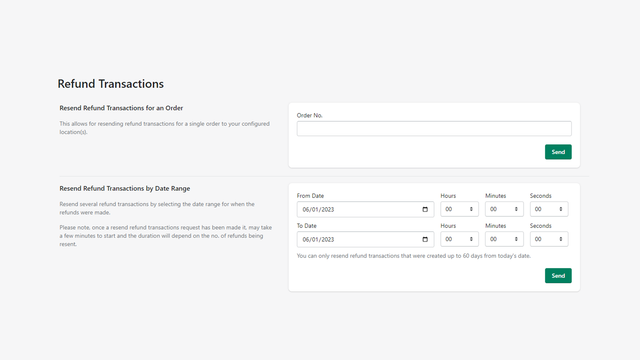 Resend Refund Transactions