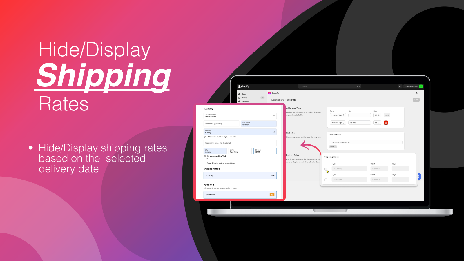 Hide / Display Shipping Rates