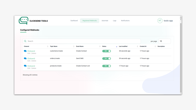 registrierte-Webhooks