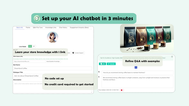 Formation de votre chatbot en langage naturel.