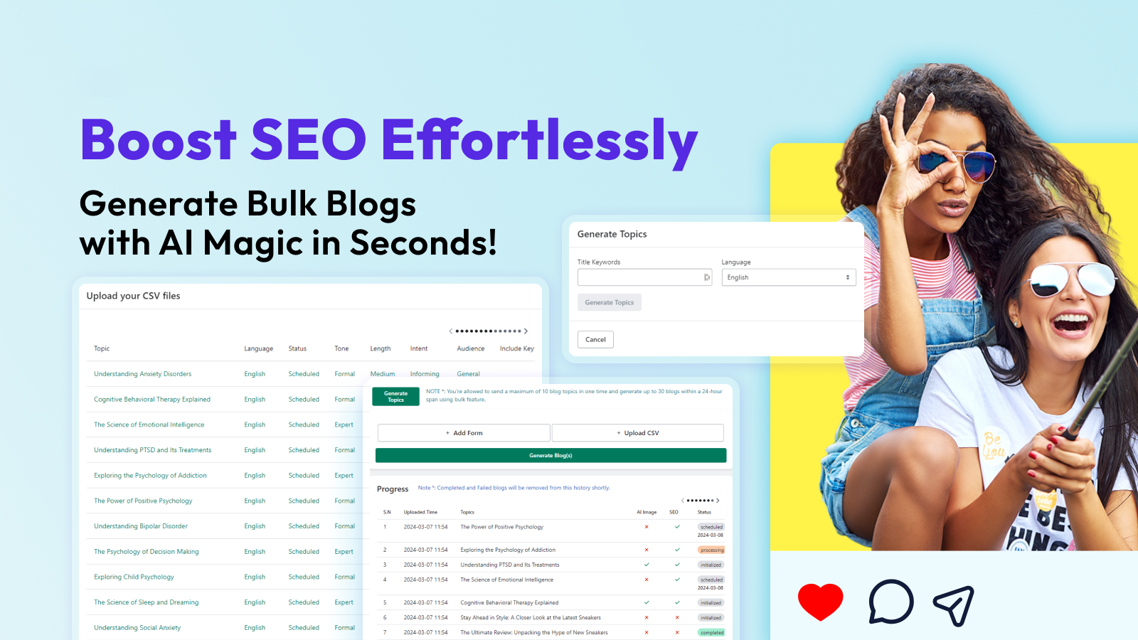 Escritor AI, Gerador de Blog SEO em Massa